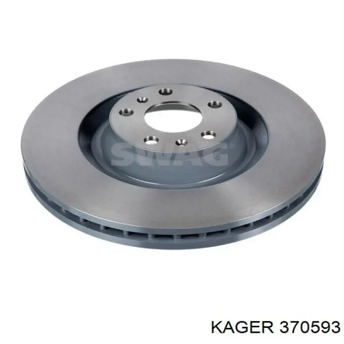 370593 Kager диск гальмівний передній