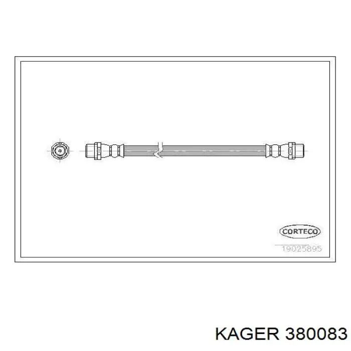 Гнучка гальмівна трубка задня K&K FT4775