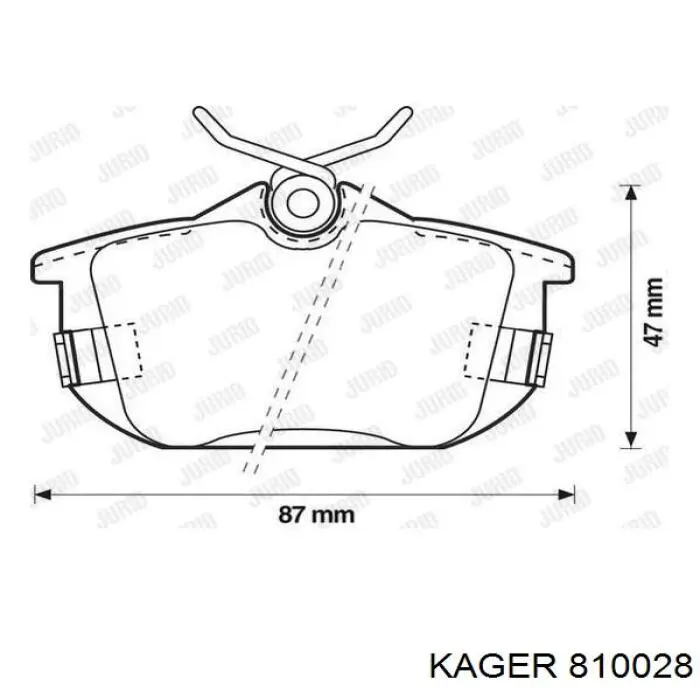 Амортизатор передній 810028 Kager