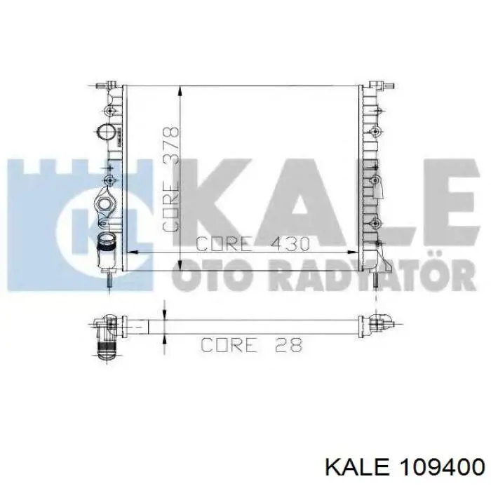 Купити 109400 Kale Радіатор двигуна