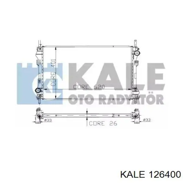 Радіатор основний Kale 126400 ціна, від 71.82 USD