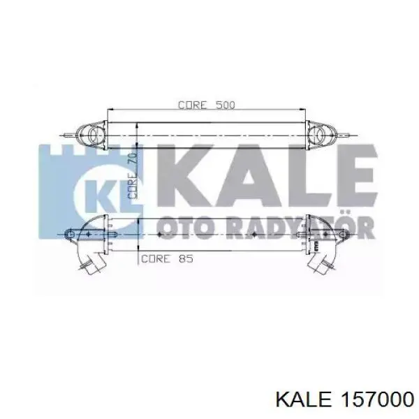 Радіатор интеркуллера 157000 Kale