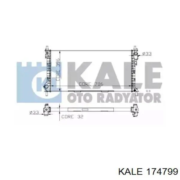 Купити 174799 Kale Радіатор двигуна