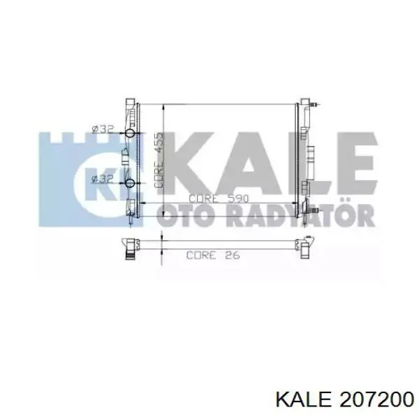 207200 Kale Радіатор охолодження двигуна