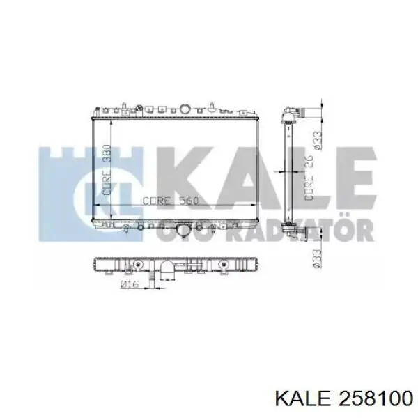 Купити 258100 Kale Радіатор двигуна