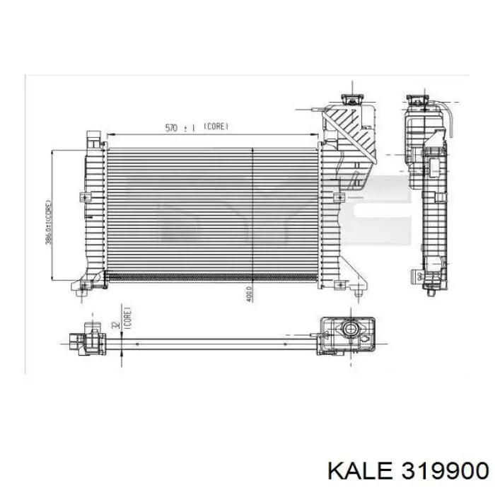 319900 Kale радіатор охолодження двигуна