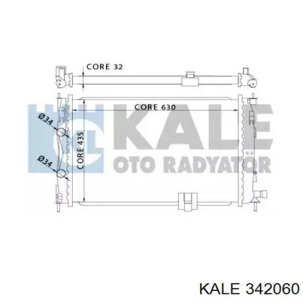 Радіатор 342060 Kale