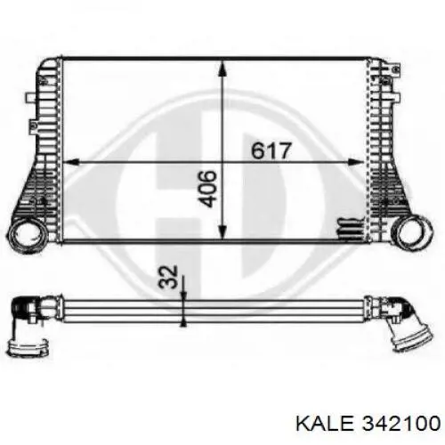 Радіатор інтеркулера Kale 342100