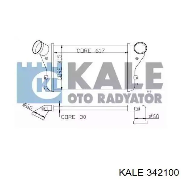 Радіатор интеркуллера 342100 Kale