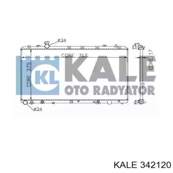 Купити 342120 Kale Радіатор двигуна