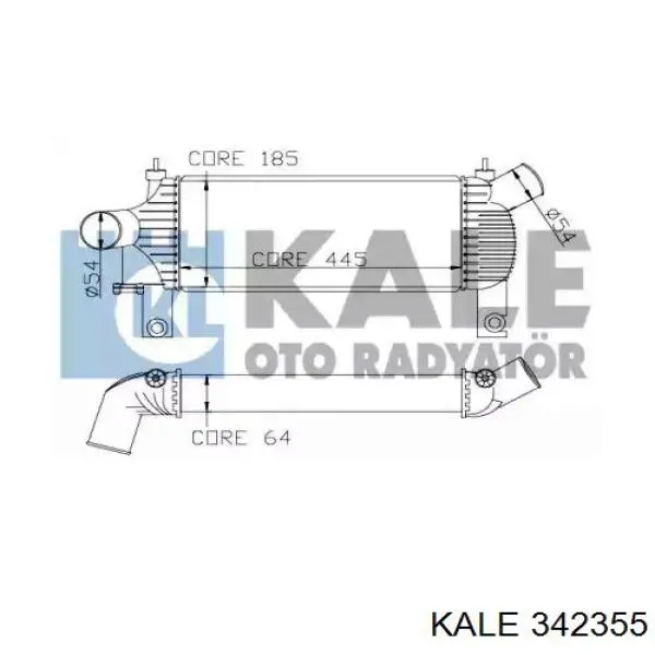 Система охолодження наддувочного повітря Kale 342355 ціна, від 92.39 USD