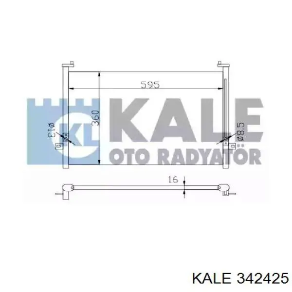 Радіатор кондиціонера 342425 Kale