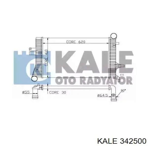 342500 Kale радіатор интеркуллера