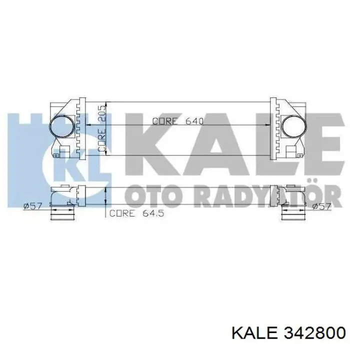 342800 Kale радіатор интеркуллера