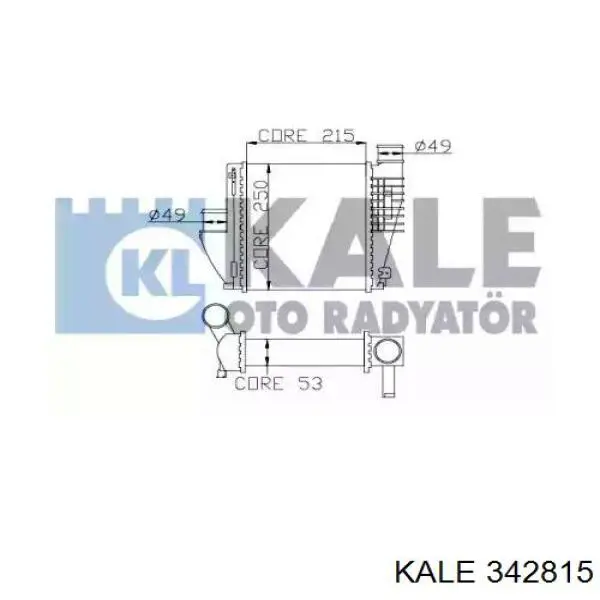 Купити 342815 Kale Радіатор интеркуллера