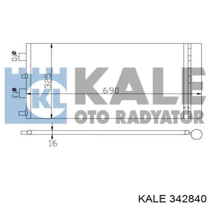 342840 Kale радіатор кондиціонера