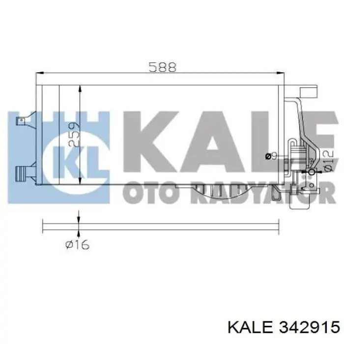 Купити 342915 Kale Радіатор системи охолодження кондиціонера
