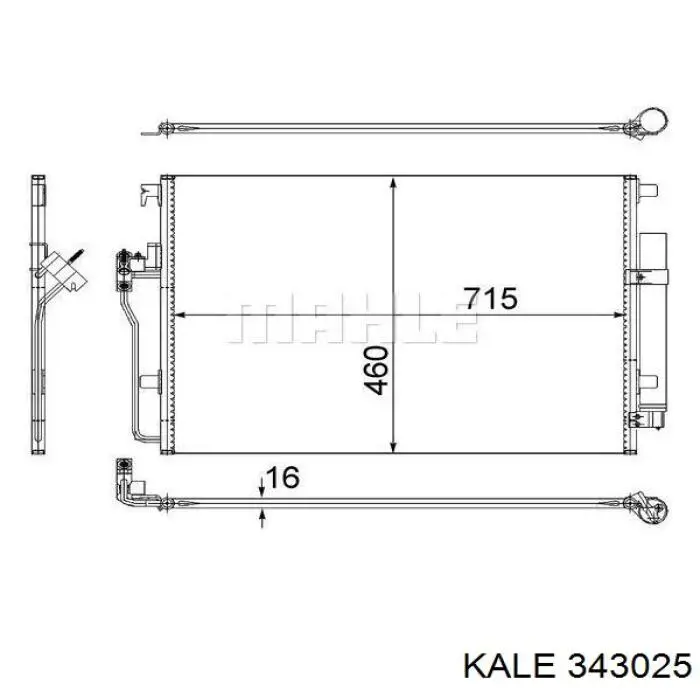 Купити 343025 Kale Радіатор системи охолодження кондиціонера