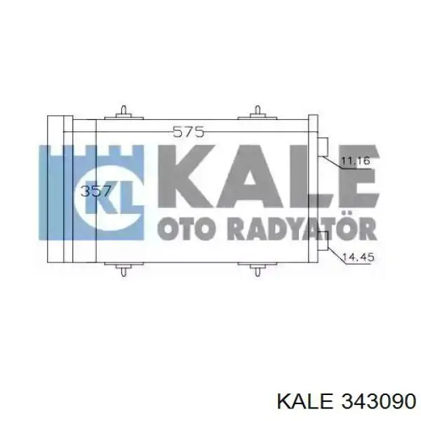 Купити 343090 Kale Радіатор системи охолодження кондиціонера