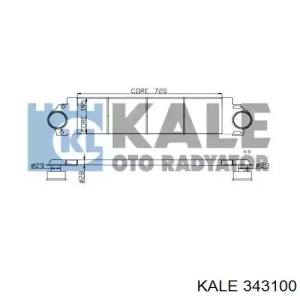 343100 Kale радіатор интеркуллера