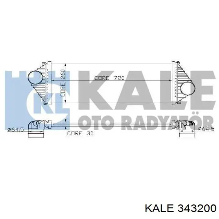 343200 Kale радіатор интеркуллера