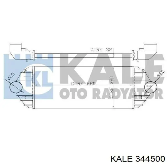 344500 Kale радіатор интеркуллера