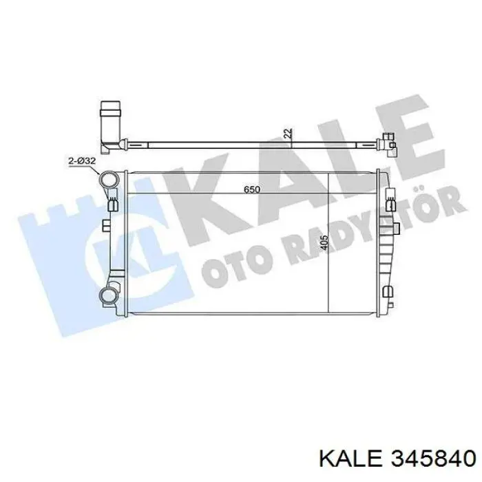 Радіатор основний Kale 345840 ціна, від 76.01 USD