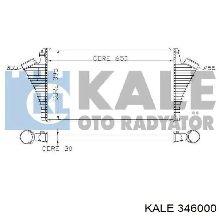 346000 Kale радіатор интеркуллера