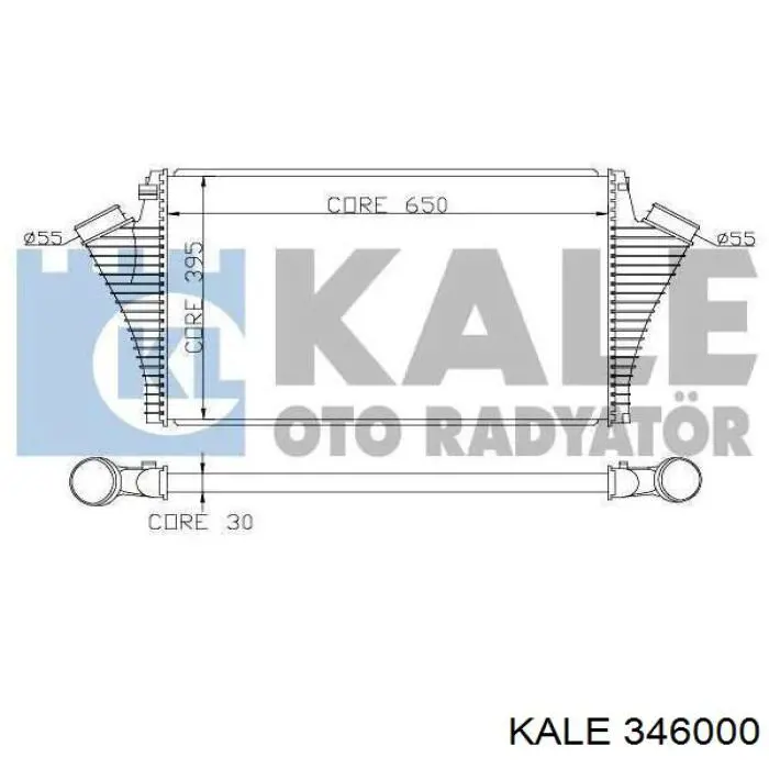 Радіатор интеркуллера 346000 Kale