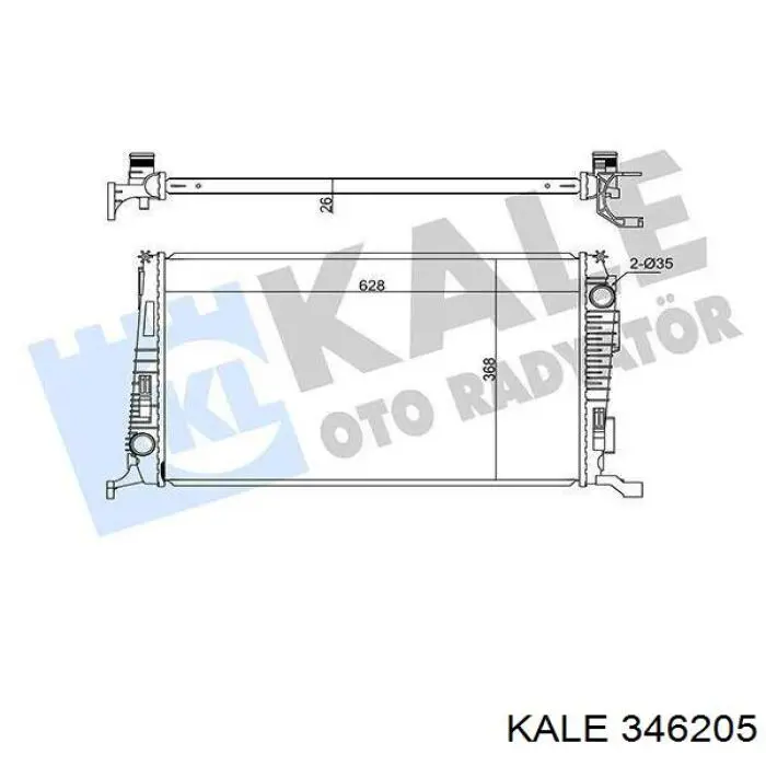 Купити 346205 Kale Радіатор двигуна