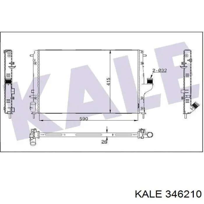 346210 Kale радіатор охолодження двигуна