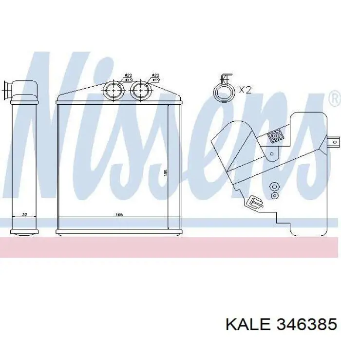 Радіатор пічки (обігрівача) Kale 346385 ціна, від 31.09 USD