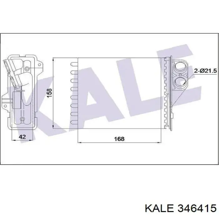 346415 Kale радіатор пічки (обігрівача)