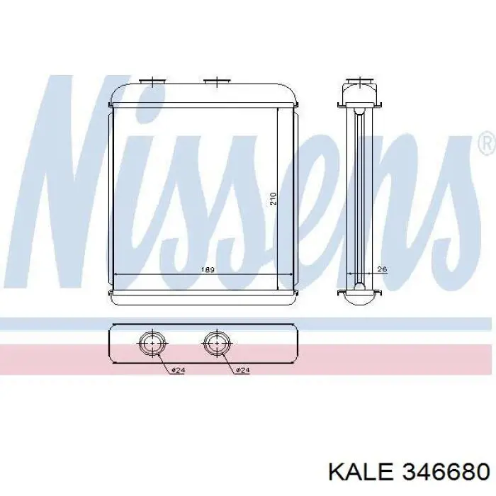 Радіатор пічки (обігрівача) Kale 346680 ціна, від 27.15 USD