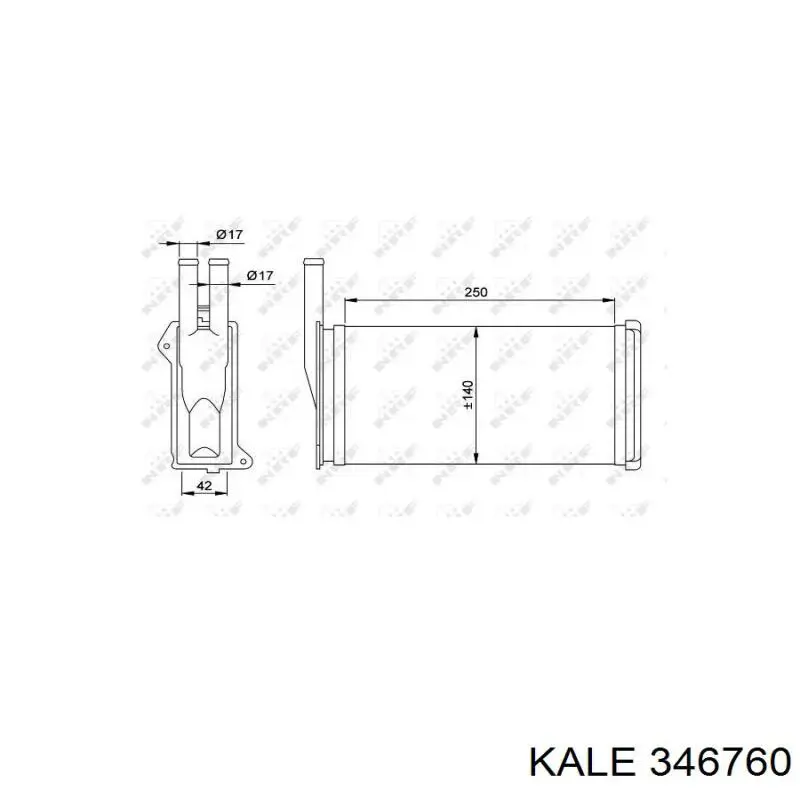 346760 Kale Радіатор опалювача салону