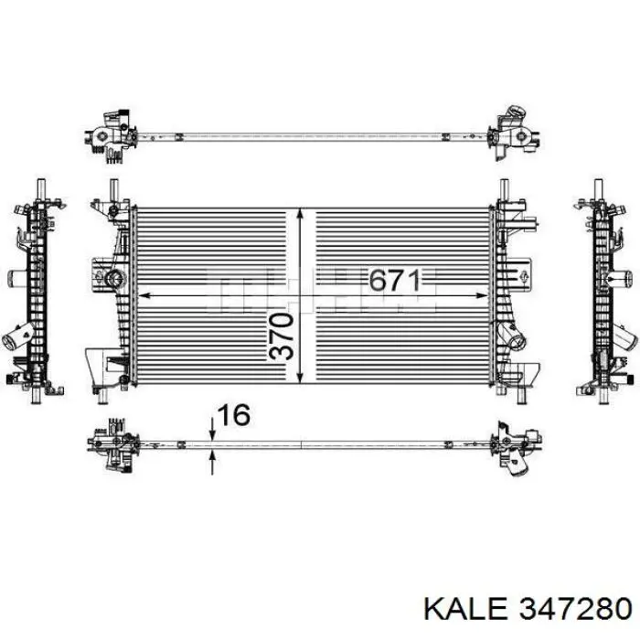 Радіатор 347280 Kale