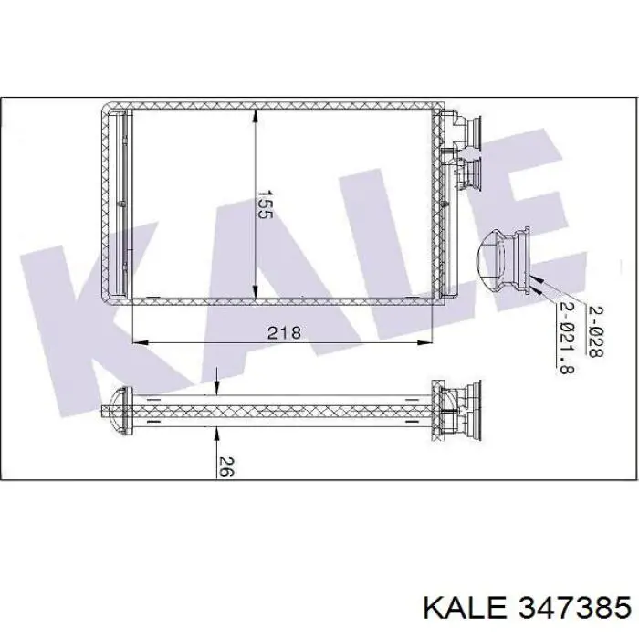 Радіатор пічки (обігрівача) Kale 347385 ціна, від 46.35 USD