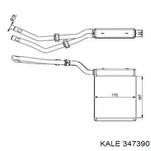 347390 Kale радіатор пічки (обігрівача)