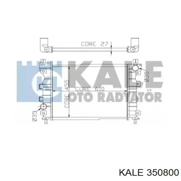 350800 Kale Радіатор охолодження двигуна
