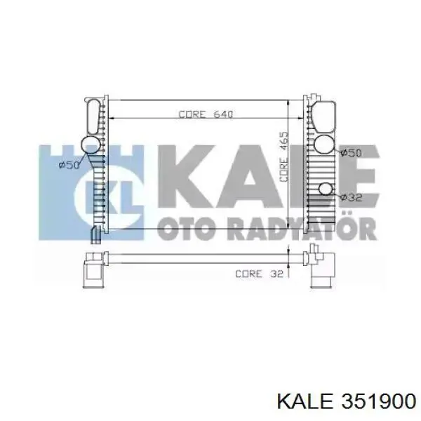 Купити 351900 Kale Радіатор двигуна