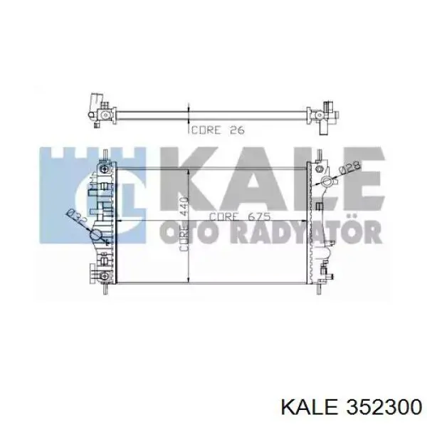 Купити 352300 Kale Радіатор двигуна