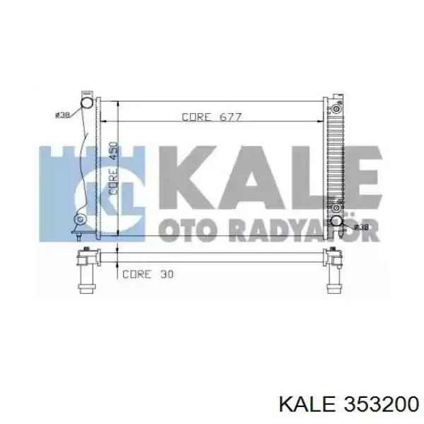 353200 Kale радіатор охолодження двигуна