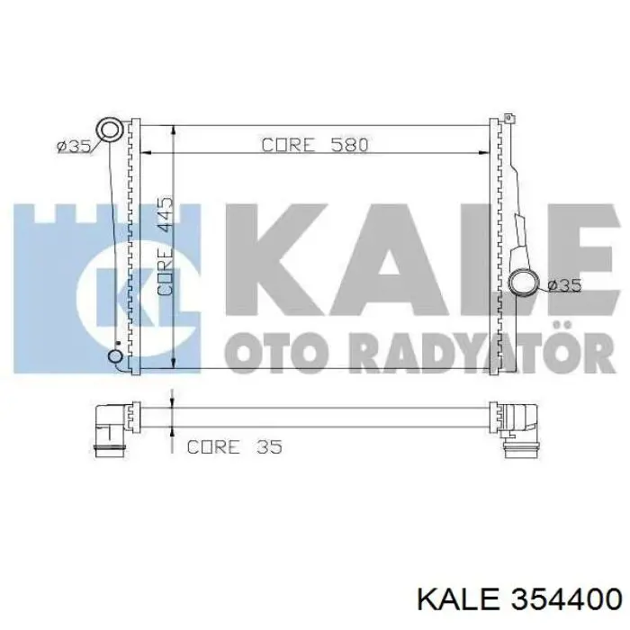 354400 Kale радіатор охолодження двигуна