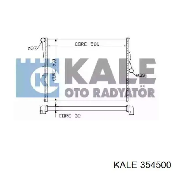 Купити 354500 Kale Радіатор двигуна