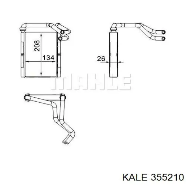 355210 Kale Радіатор опалювача салону