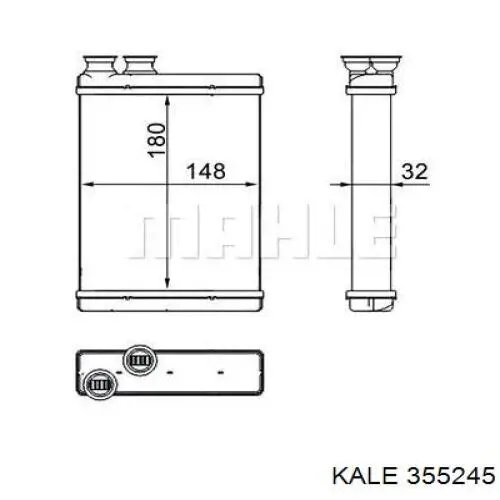 Радіатор пічки (обігрівача) Kale 355245 ціна, від 43.79 USD