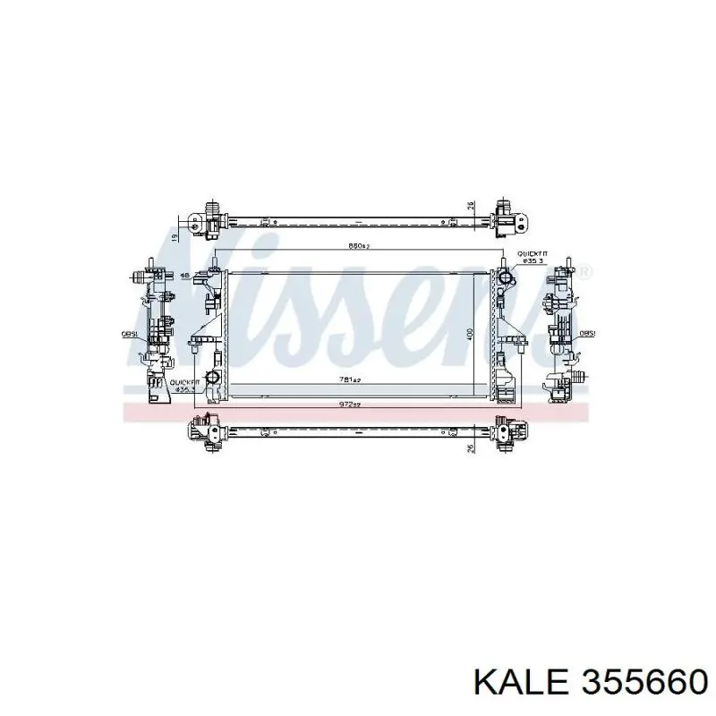 355660 Kale радіатор охолодження двигуна