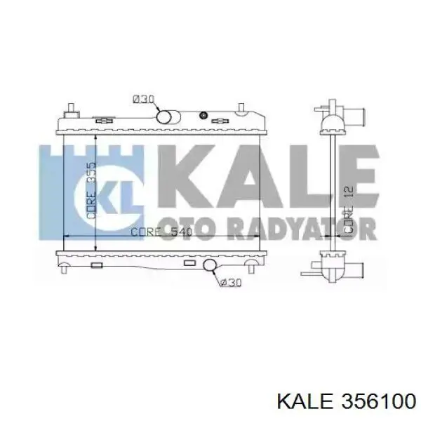 356100 Kale радіатор охолодження двигуна