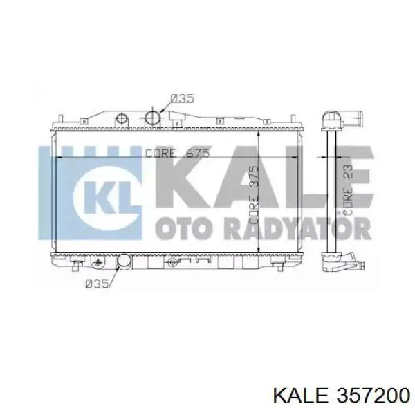 Купити 357200 Kale Радіатор двигуна