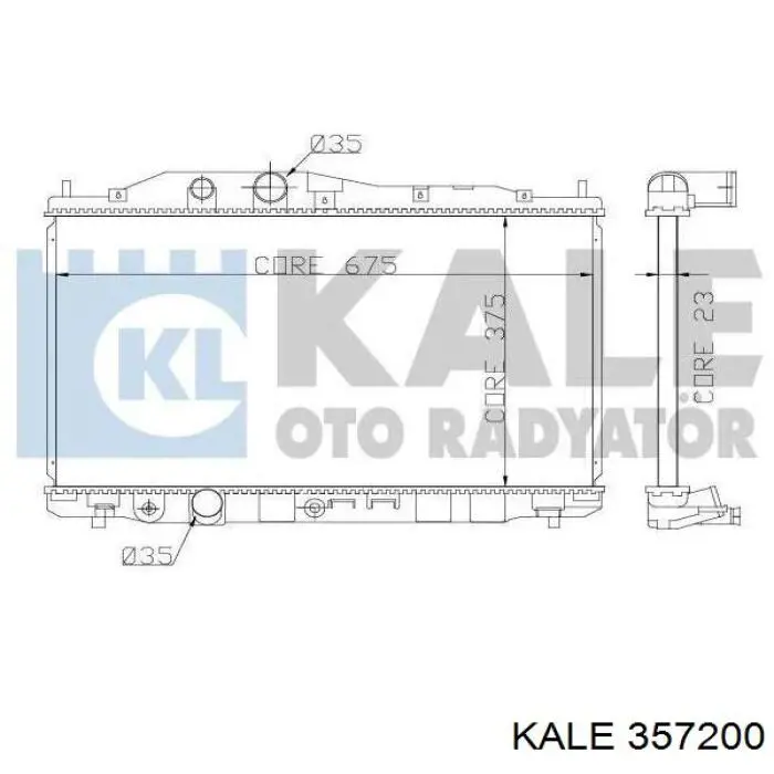 357200 Kale радіатор охолодження двигуна